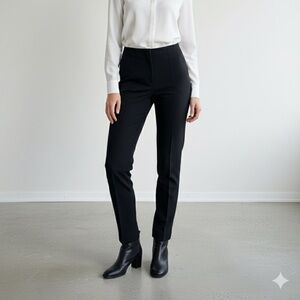 Nordstrom ($129) Slim Ankle Dress Pants Black High Rise with Zipper Sz 8